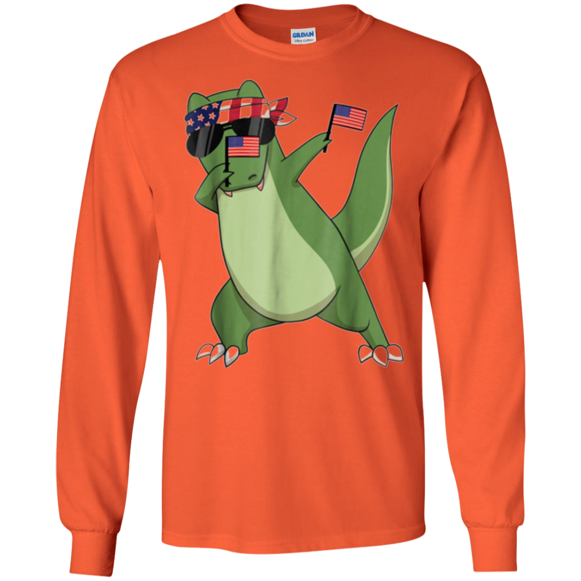 American Pride T-Rex Dinosaur USA Dabbing Funny T Shirt