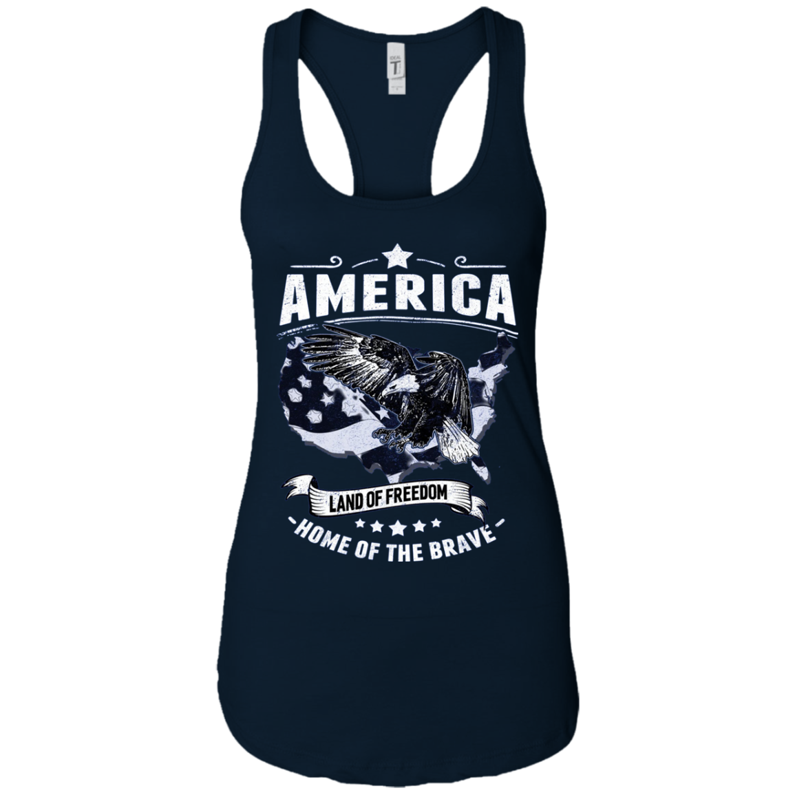 America Land of Freedom Home of the Brave TShirt Patriotic
