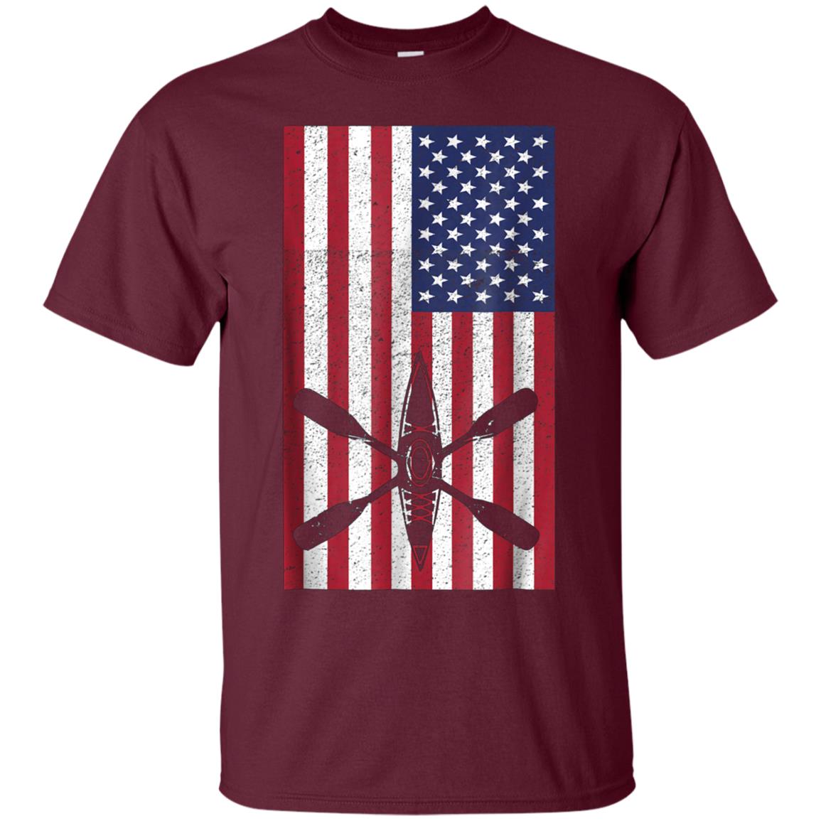American Flag Kayak Shirt - Kayaking - Kayak Fishing