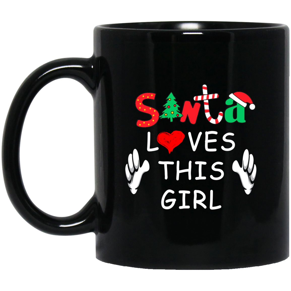 Santa Loves This Girl T Shirt Funny Christmas Gift Shirts