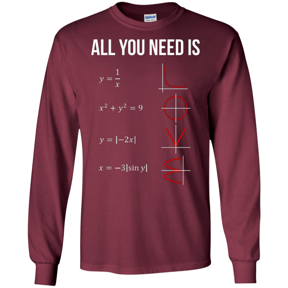 All You Need Is Love Math T-shirt