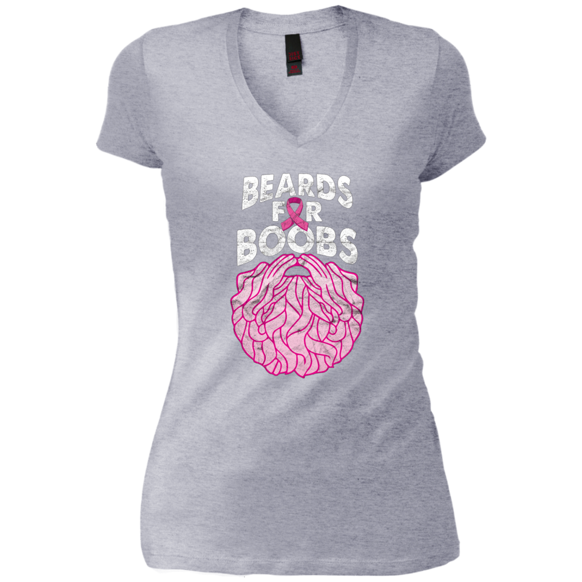 'Beards Breast Cancer Shirt' Breast Cancer Awareness Shirt