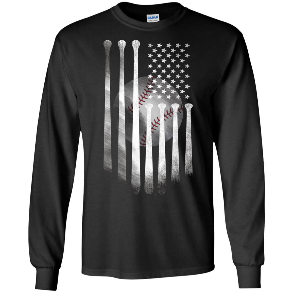 Drapeau Américain Vintage Baseball Drapeau T-Shirt, Papa, Maman, Enfant T