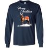 Image of Santa Merry Christmas Horse TShirt Farm Farmer Christmas Tee