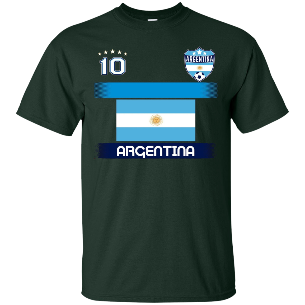 ARGENTINA Football Soccer T-Shirt with national flag