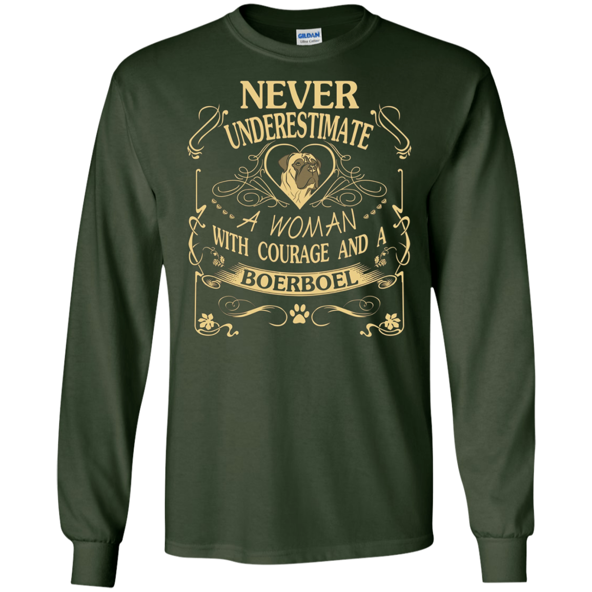 A Woman With Courage And a Boerboel T Shirt