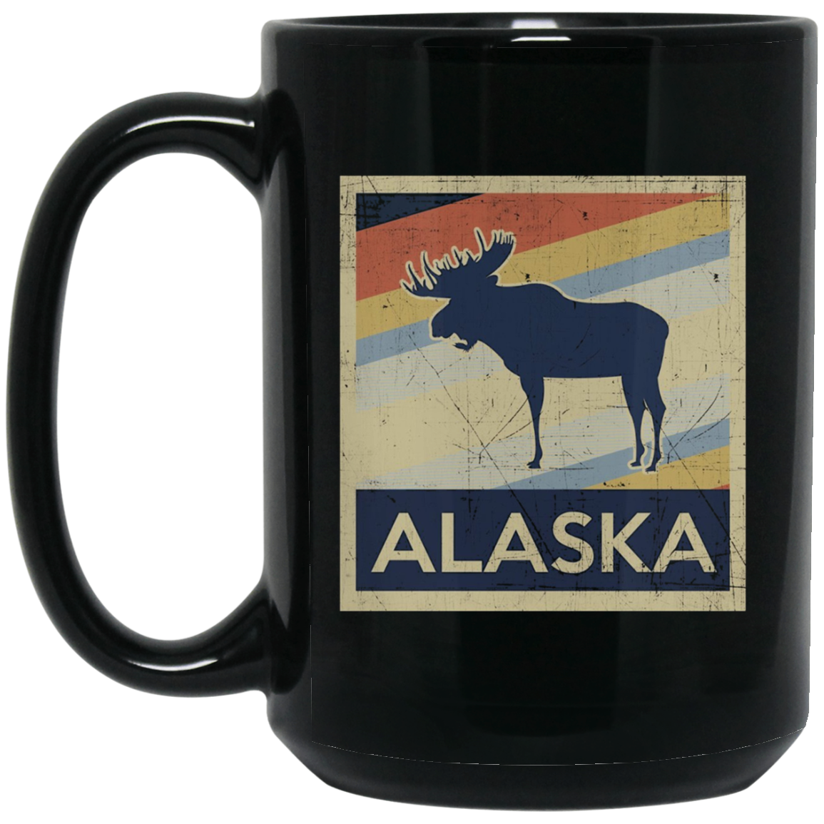 Alaska Moose Retro State Love T Shirt