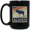 Image of Alaska Moose Retro State Love T Shirt