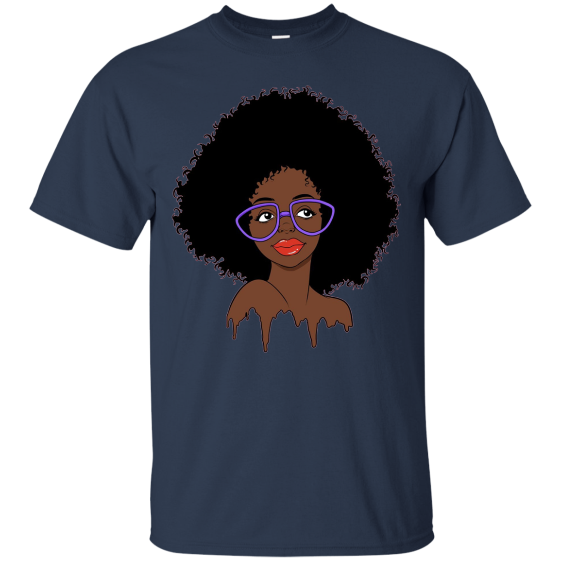 Afro Art Natural Hair T-Shirt for Black Women