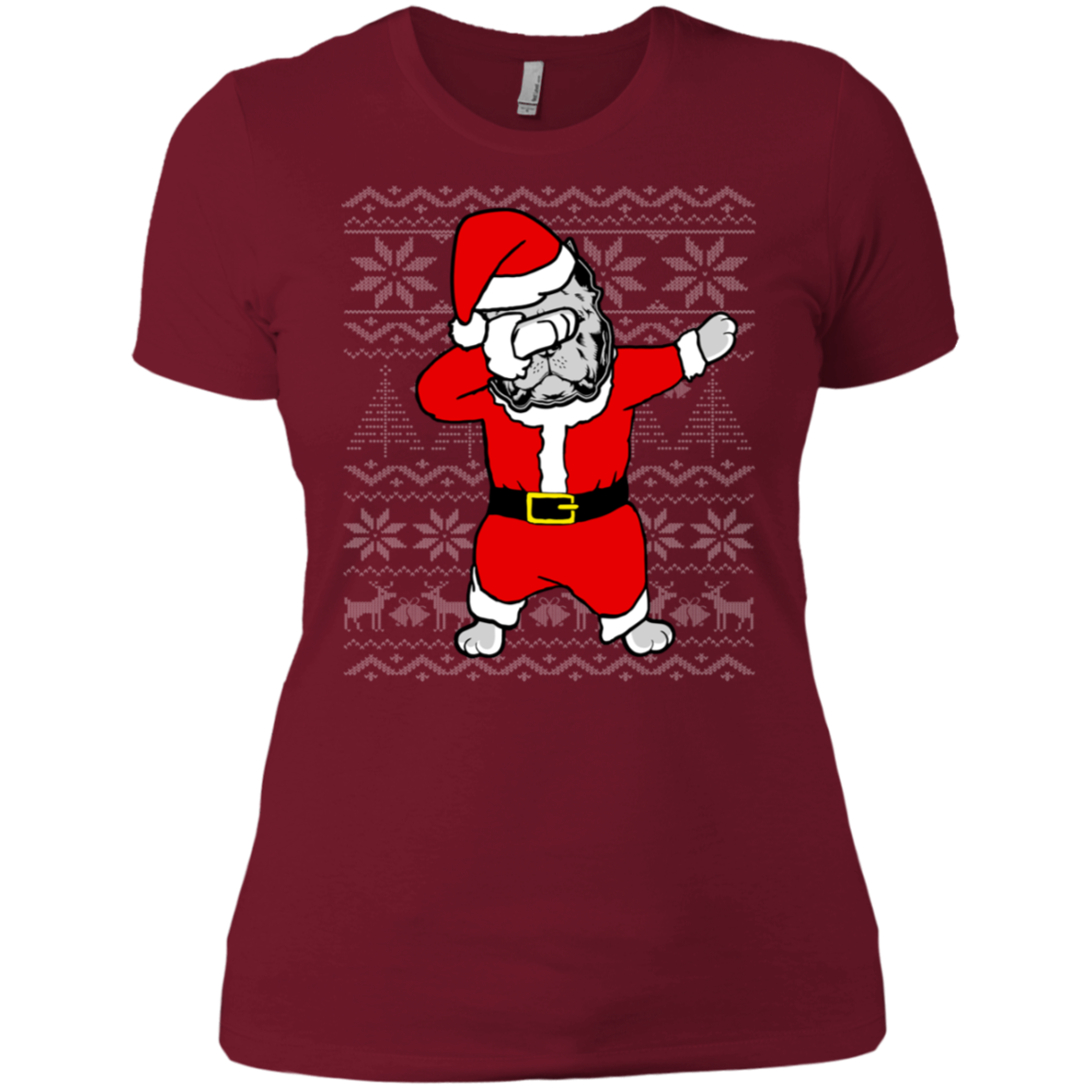 American Bully Dabbing Santa Claus Xmas