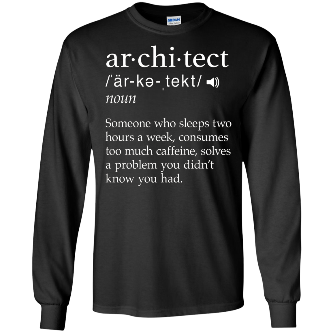 Architect Definition T-Shirt - Funny Architect Meaning Shirt