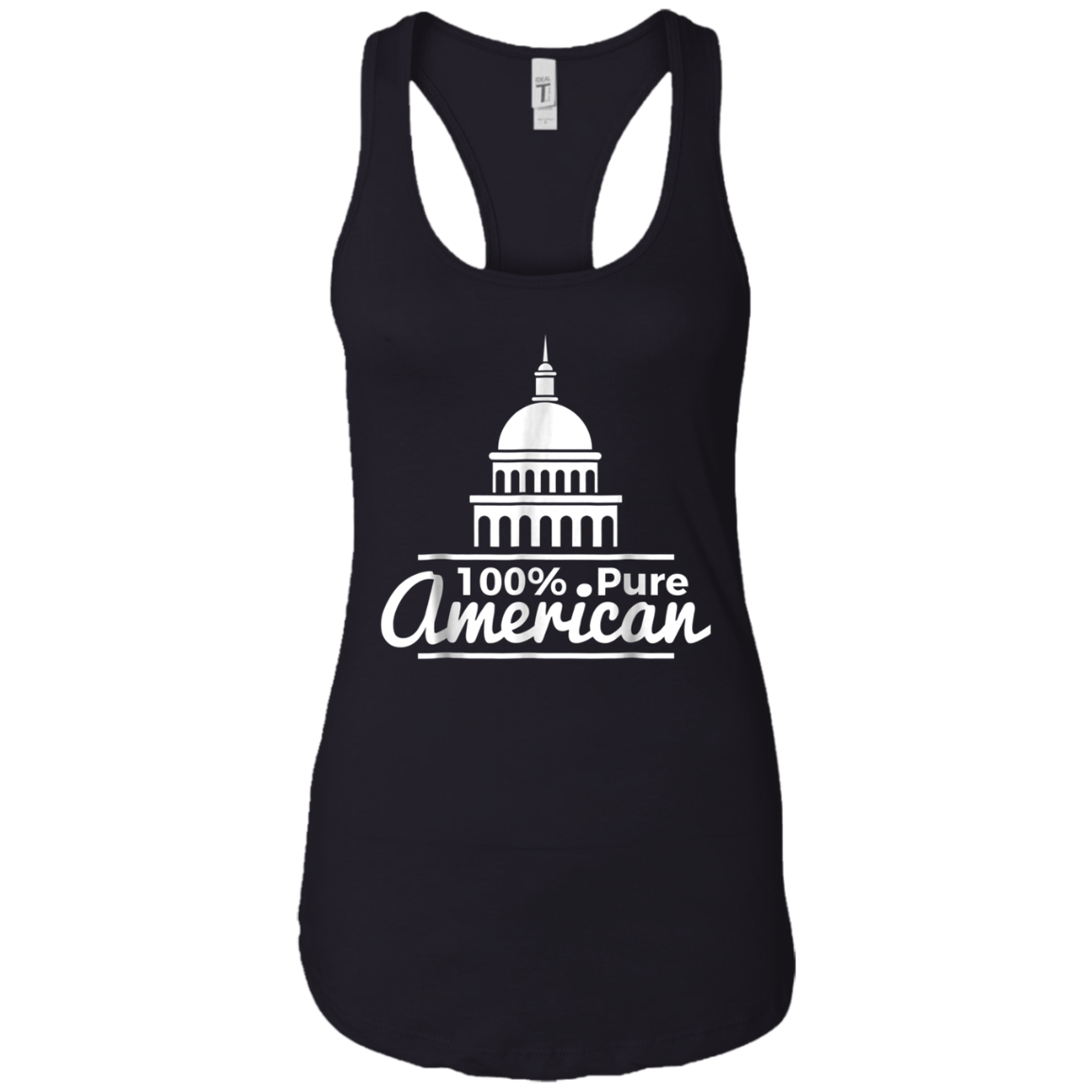 100% Pure American Proud Artwork T Shirt USA Citizen Gift