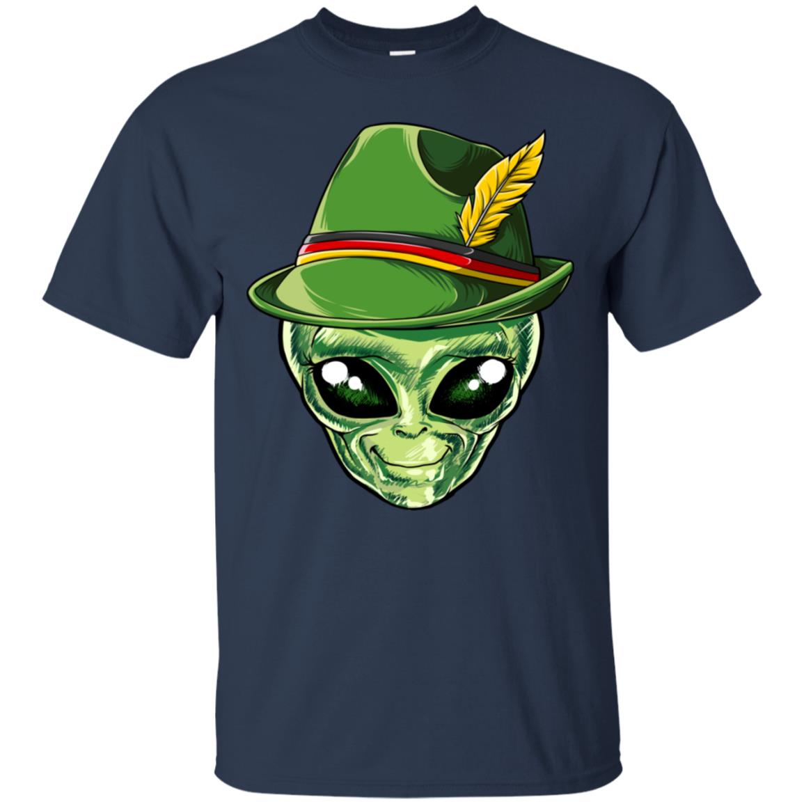Alien Oktoberfest T shirt Men Lederhosen Alpine Ufo Lover