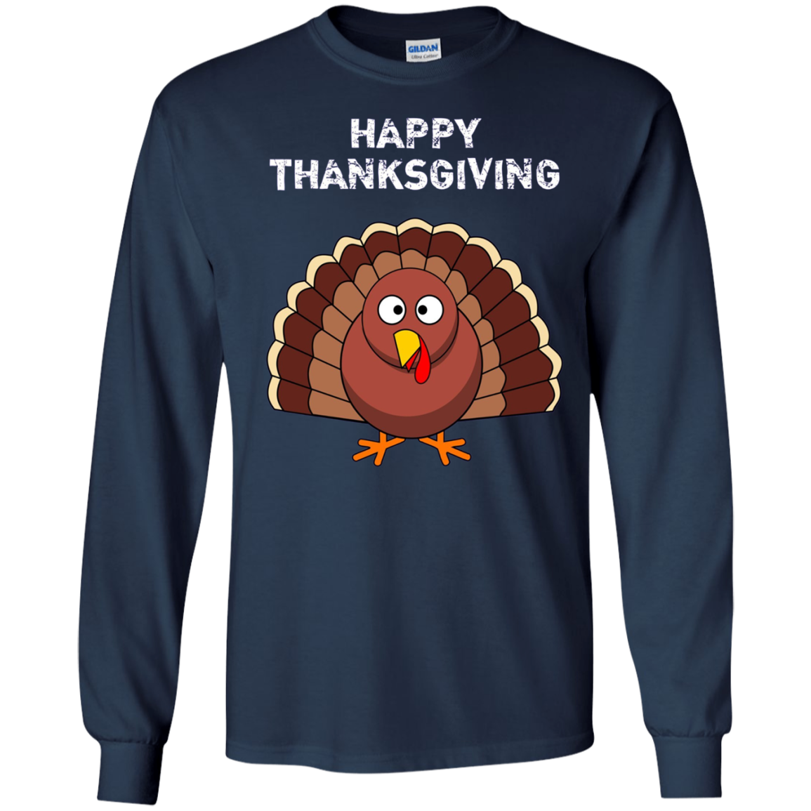 "Happy Thanksgiving" Turkey Thanksgiving Funny T-Shirt