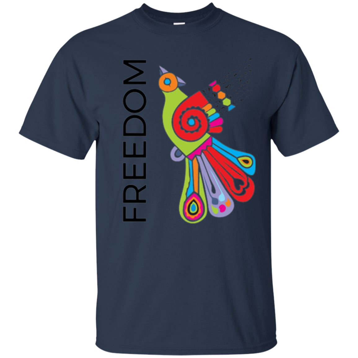"Freedom" Bright Colorful Bird Diversity Unity T-Shirt