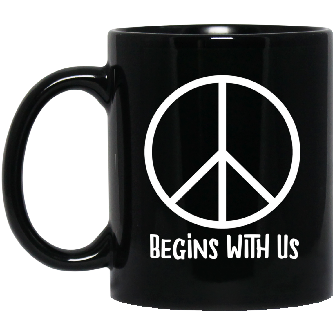 AM Peace Sign Shirts: Peace Begins With Us Symbol T-Shirt