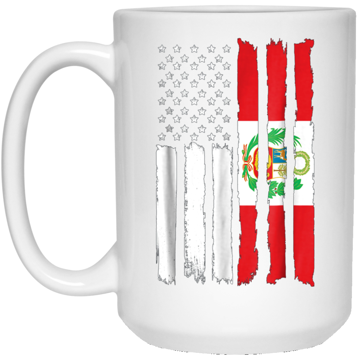 American Peru Patriotic Flag T-shirt