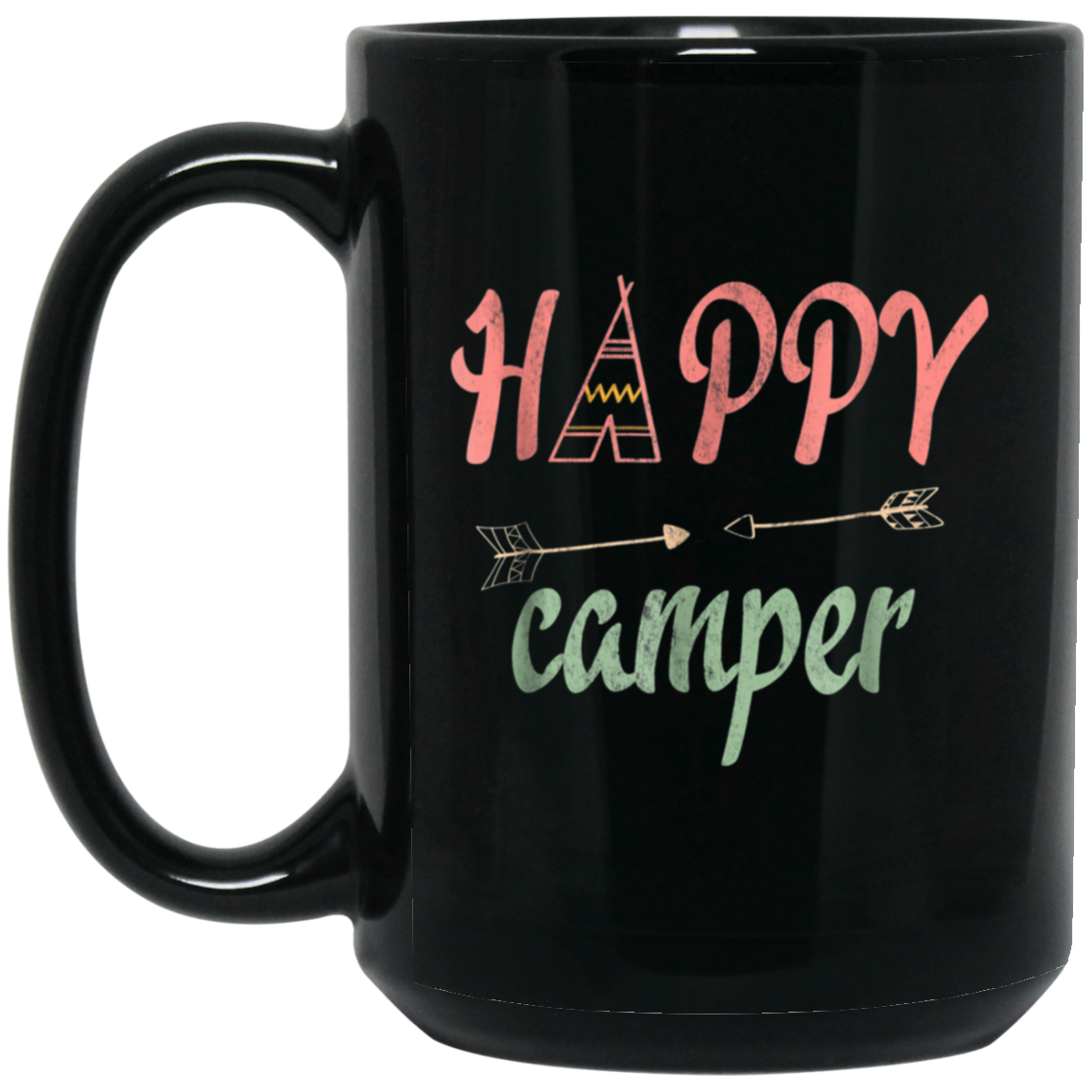 Arrow Happy Camper TShirt - Funny Camping Shirt