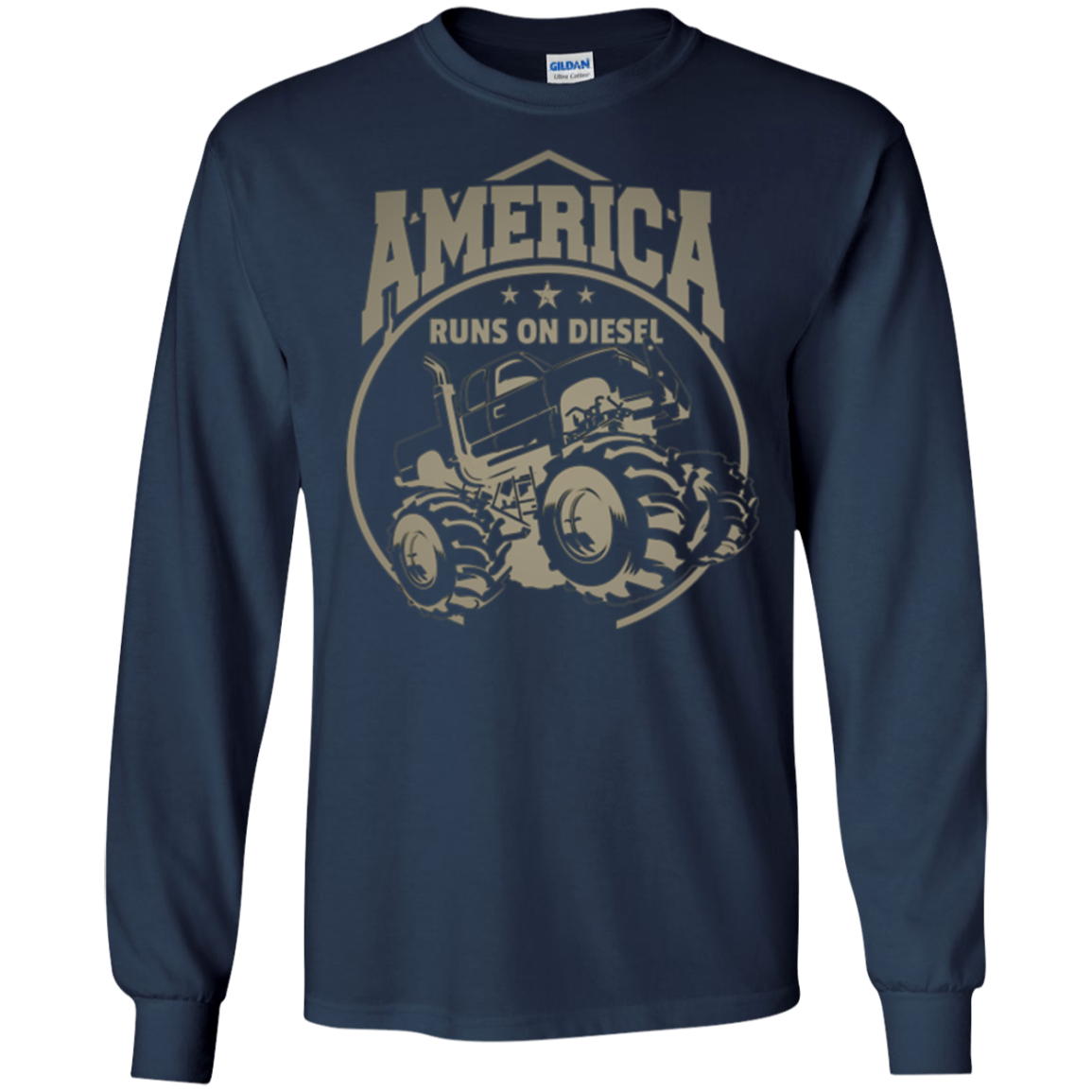 America Runs On Diesel Gear Monster SUV Truck Fans T-Shirt