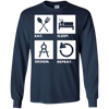 Image of Architect funny Long Sleeve Man Women Eat Sleep Design Tee