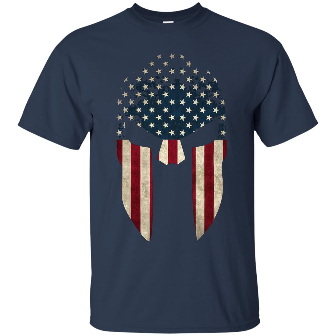 American Spartan Old Glory Molon Labe USA Flag T-Shirt