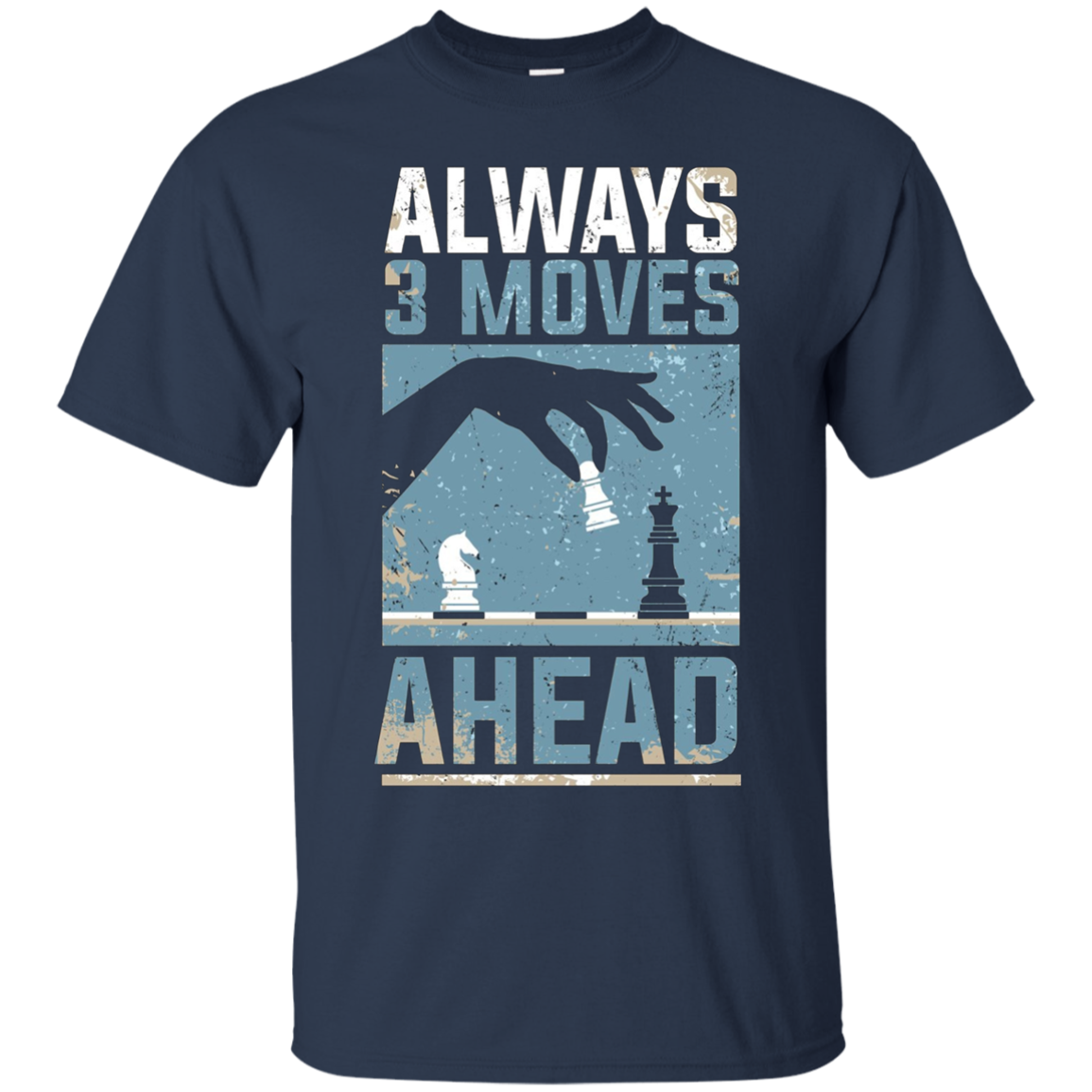 Witty Chess Tees - Always 3 Moves Ahead Vintage T-Shirt