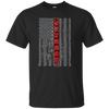 Image of American Flag T-Shirt Red Line Veteran w Dog Tag Long Sleeve