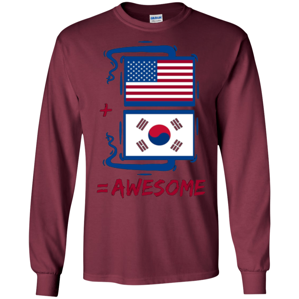 American +South Korea = Awesome Korean Flag Shirt
