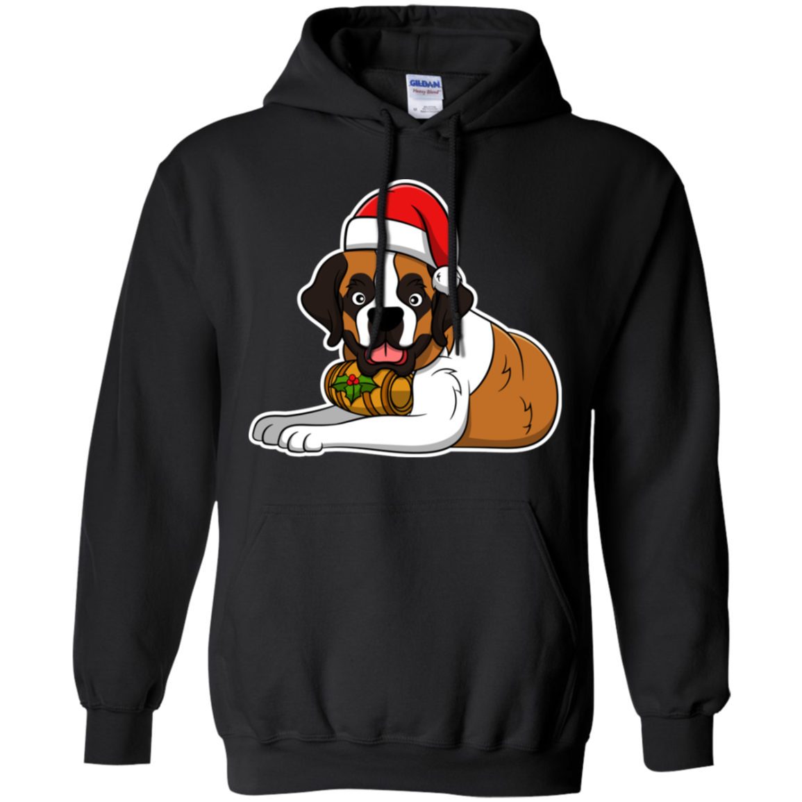 Christmas St. Bernard Dog T-Shirt, Puppy Xmas Gift