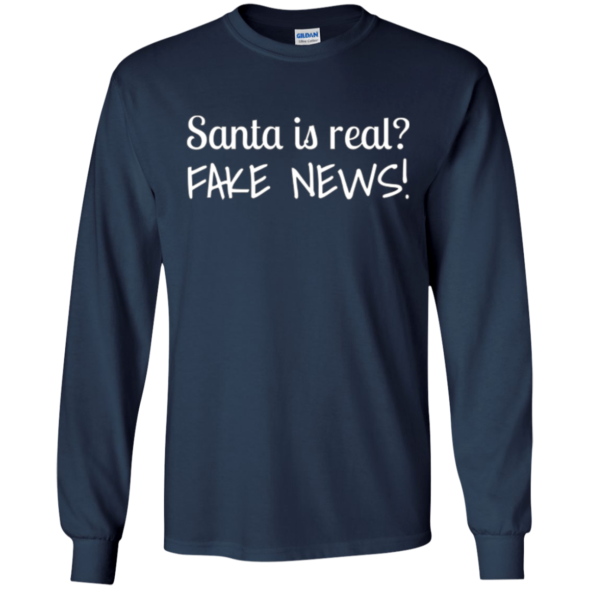 Santa Fake News T-Shirt Trump Joke Funny Christmas Gift
