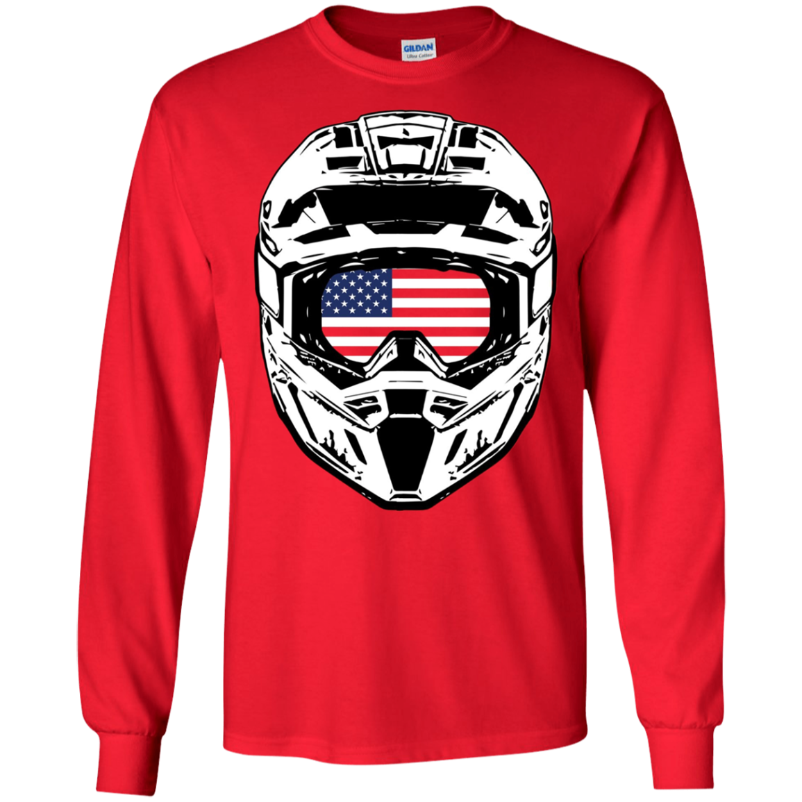 American Flag Moto / Snowmobile Helmet T-Shirt
