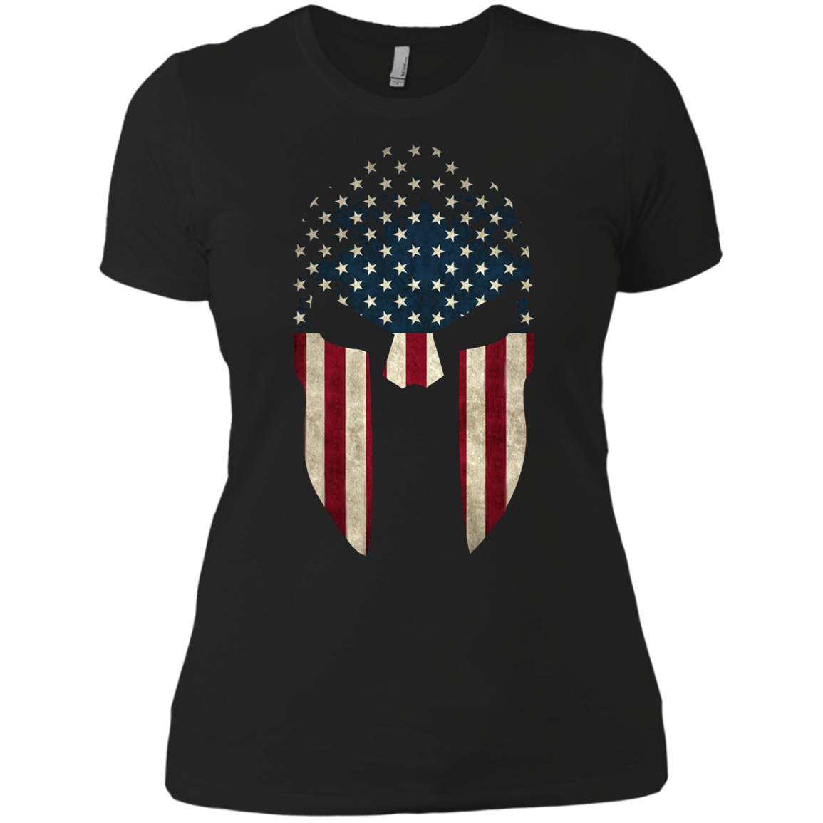 American Spartan Old Glory Molon Labe USA Flag T-Shirt