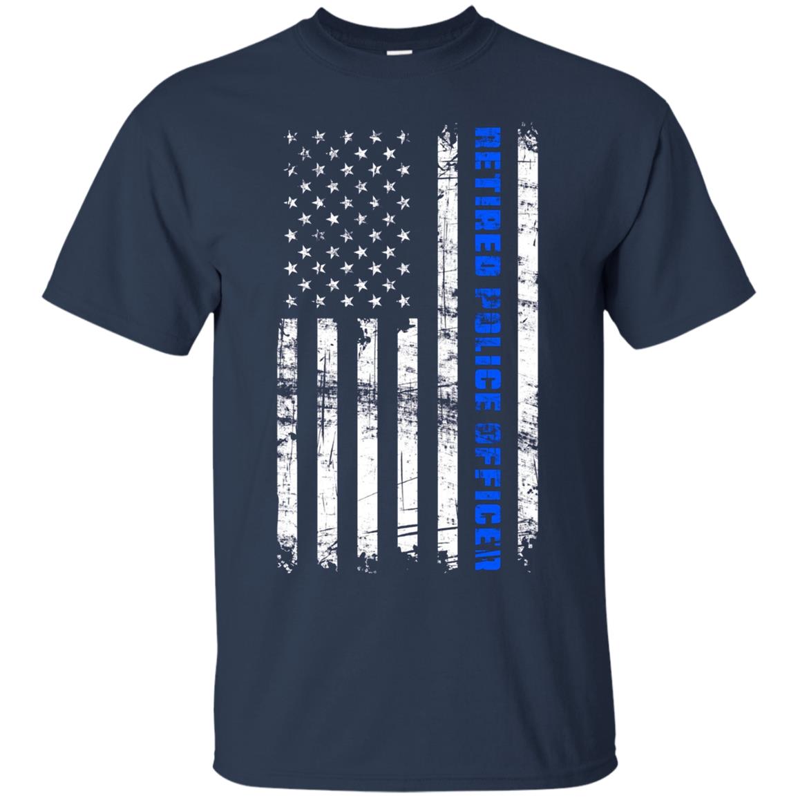 American Flag Retired Police Officer Shirt