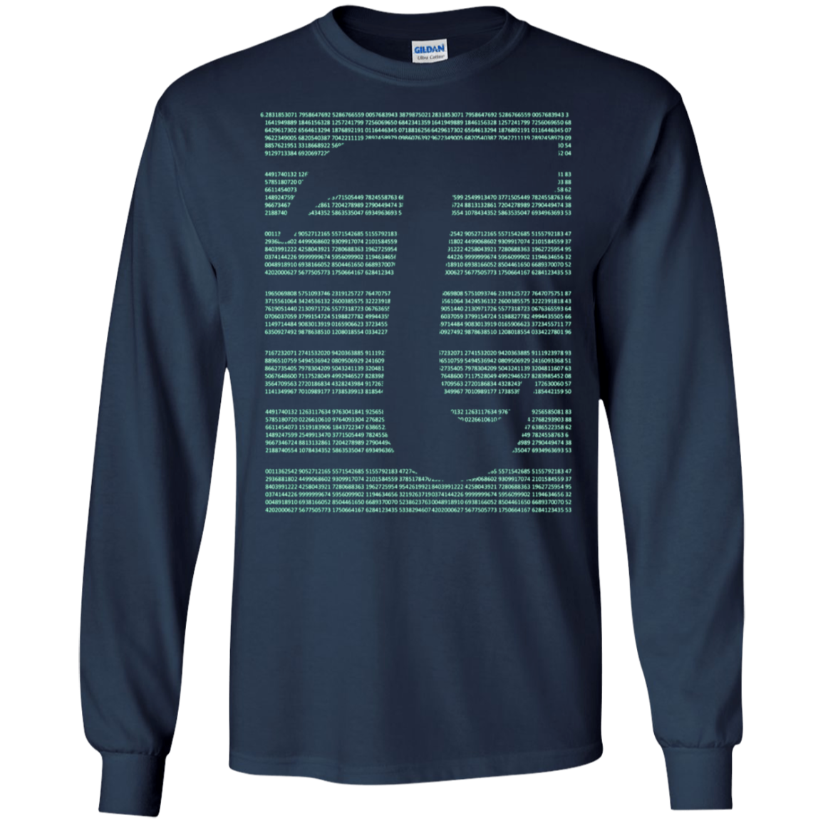 All Tau Number on one Shirt with Tau 2Pi Symbol T-Shirt