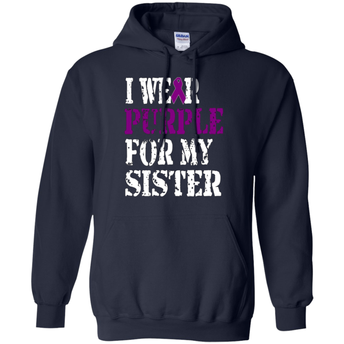 Alzheimer's Awareness T-shirt I Wear Purple For My Sister