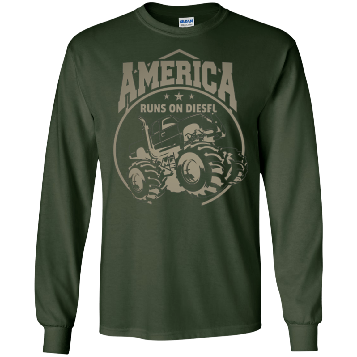 America Runs On Diesel Gear Monster SUV Truck Fans T-Shirt