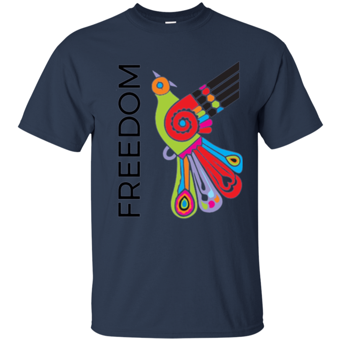 "Freedom" Bright Colorful Bird Diversity Unity T-Shirt