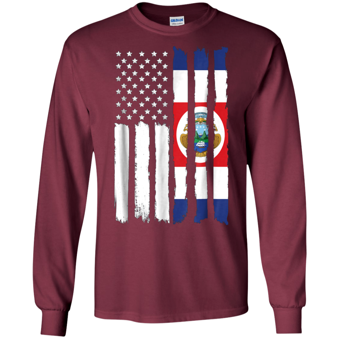 American Costa Rica Patriotic Flag T-shirt
