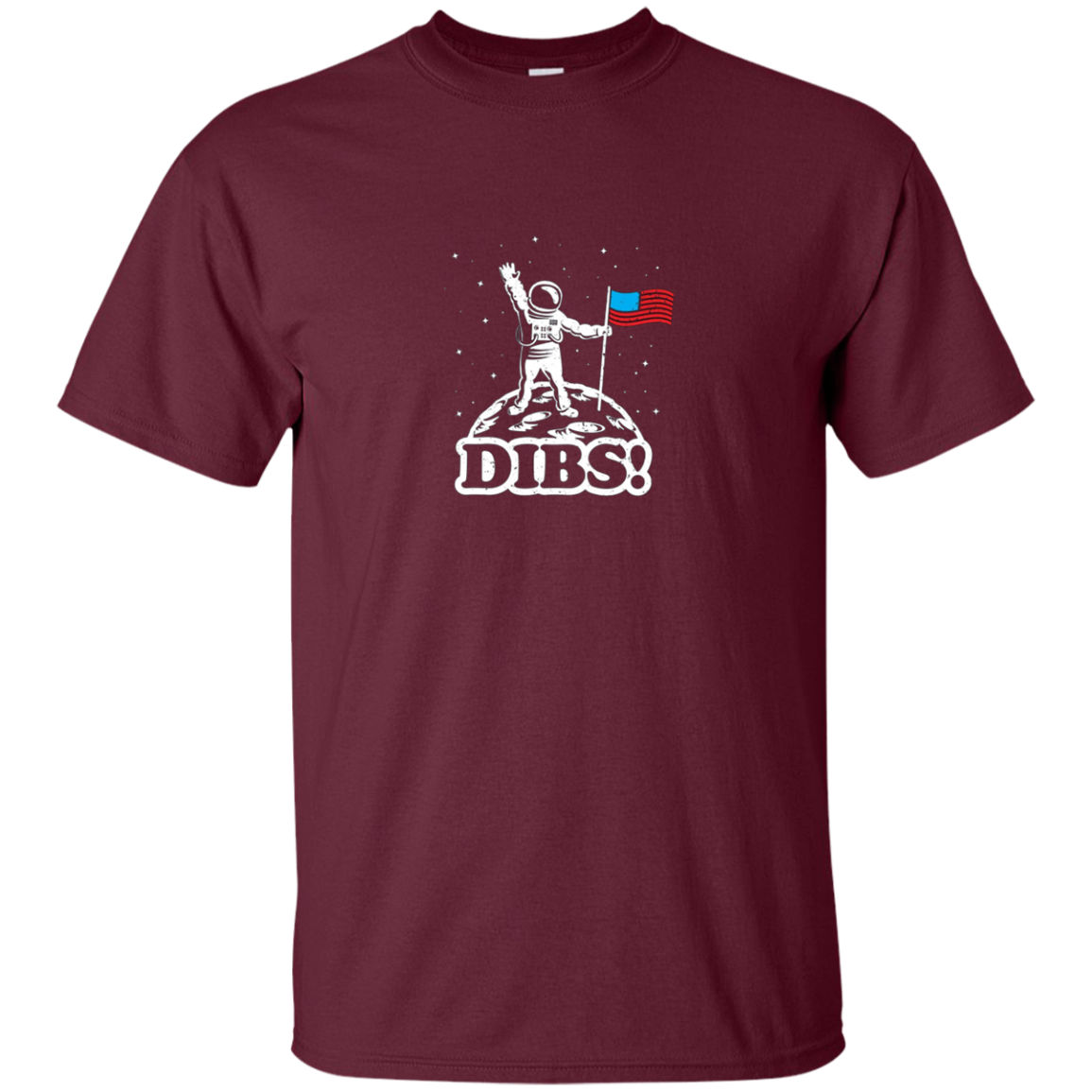 American Flag on Moon July 4th funny t shirt Astronaut space