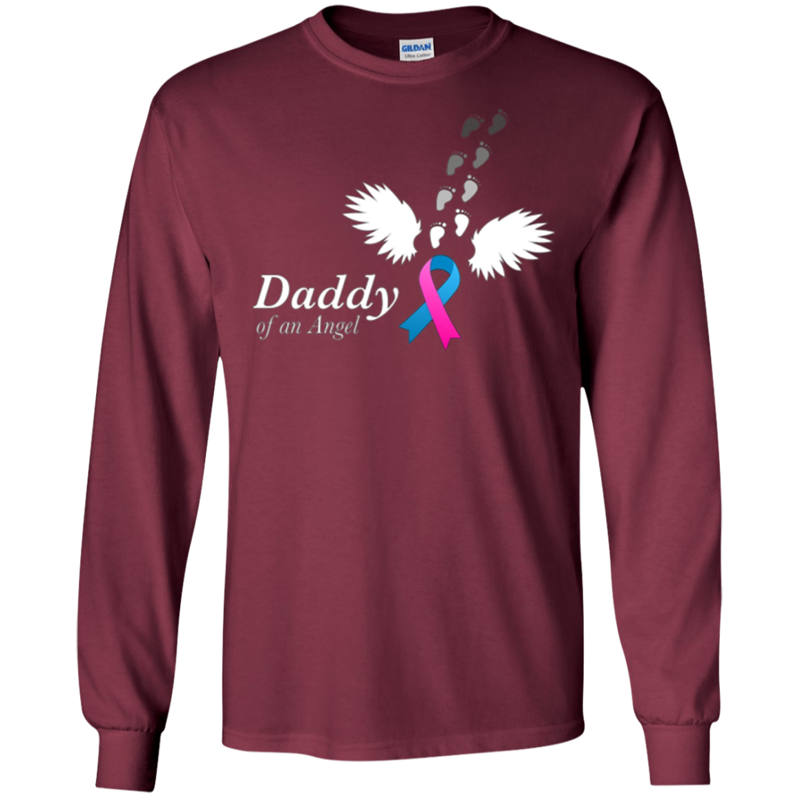 Angel Daddy T-Shirt. Miscarriage Awareness Infant Loss Tee