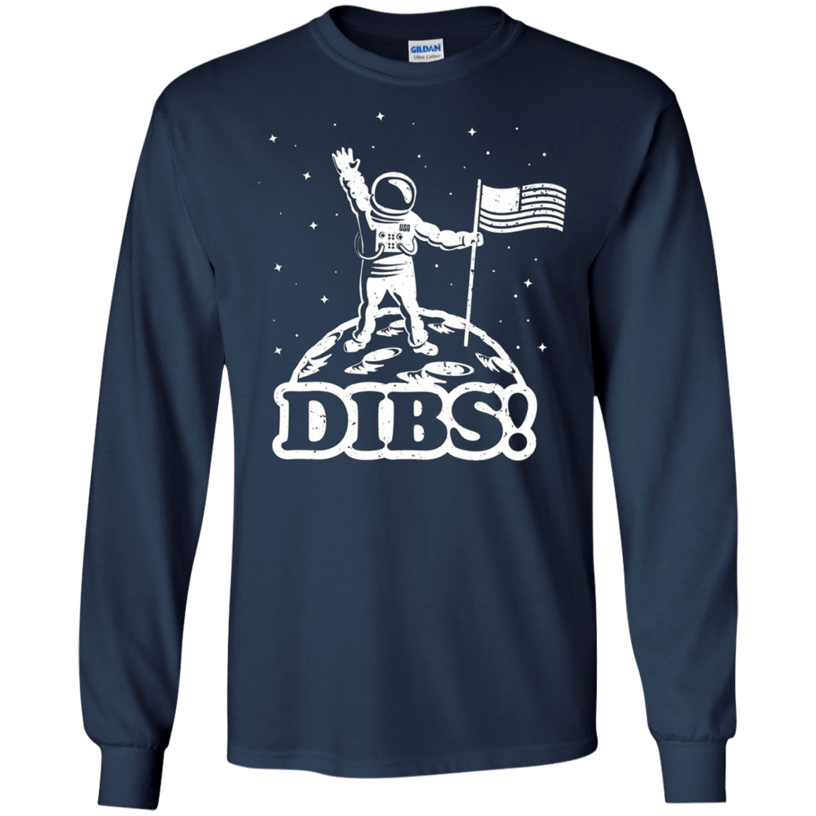 American Flag on Moon July 4th funny t shirt Astronaut space