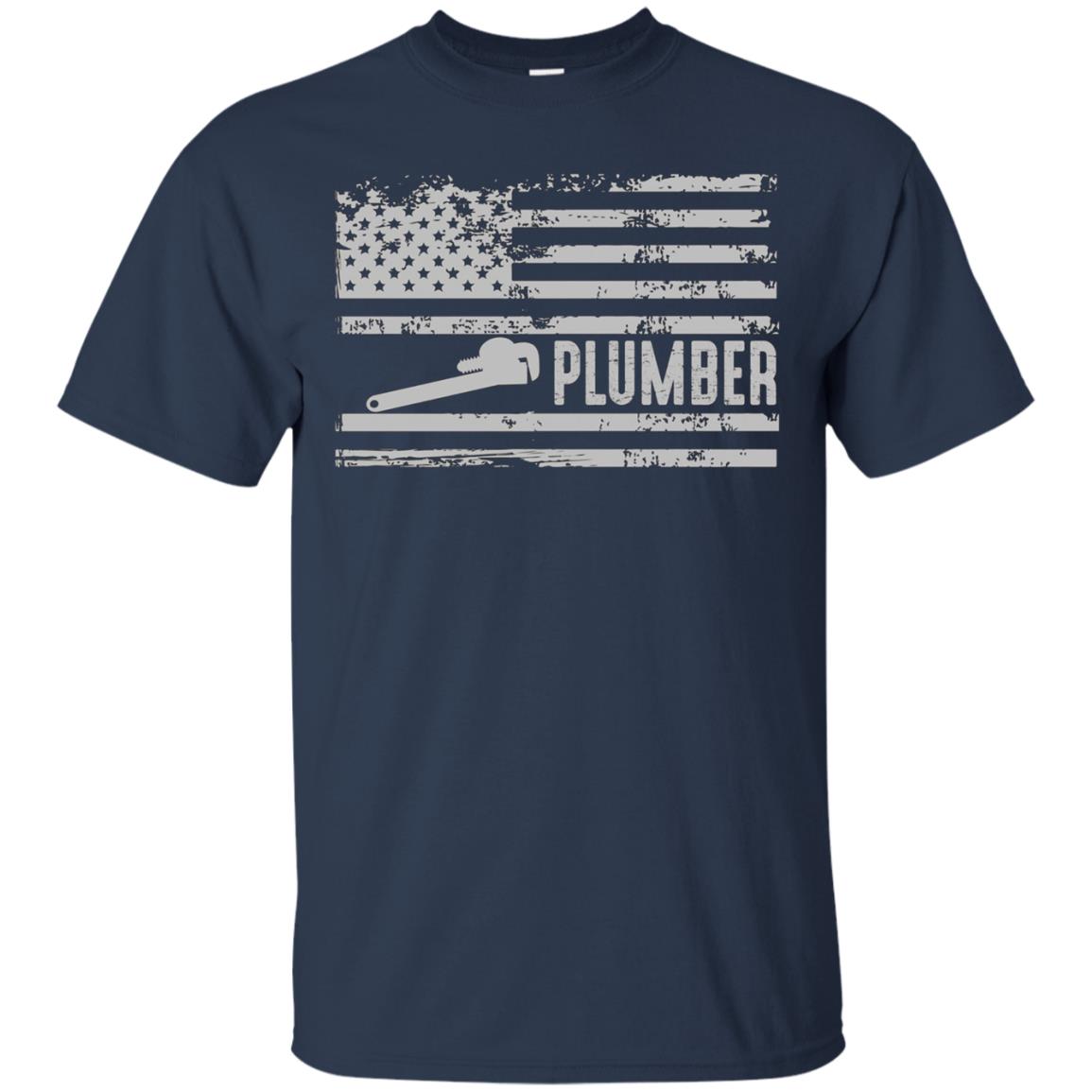 American Plumber United States Flag Gift T-Shirt