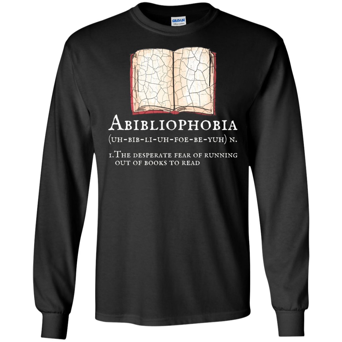 Abibliophobia Funny Definition T Shirt Reading Apparel