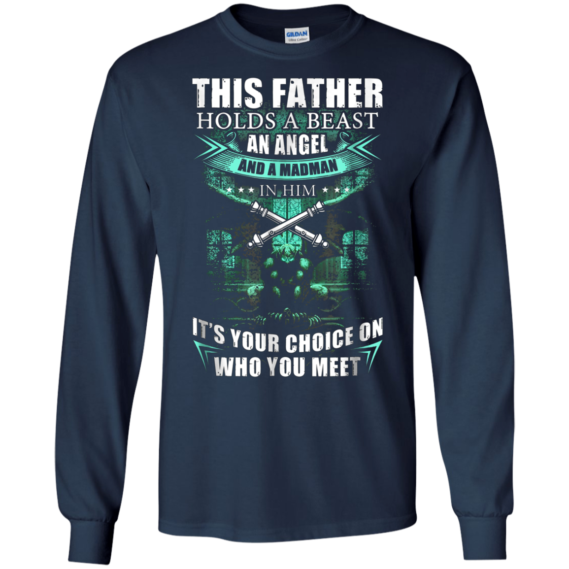 Artilleyman T-shirt , this father holds a beast an angel and