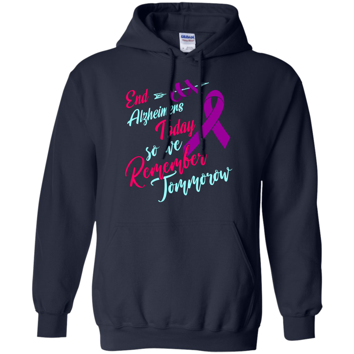 Alzheimer's Awareness T Shirts Purple Ribbon EndAlz Tees