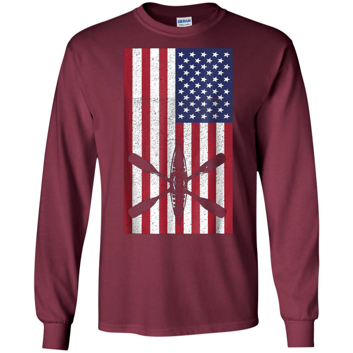 American Flag Kayak Shirt - Kayaking - Kayak Fishing