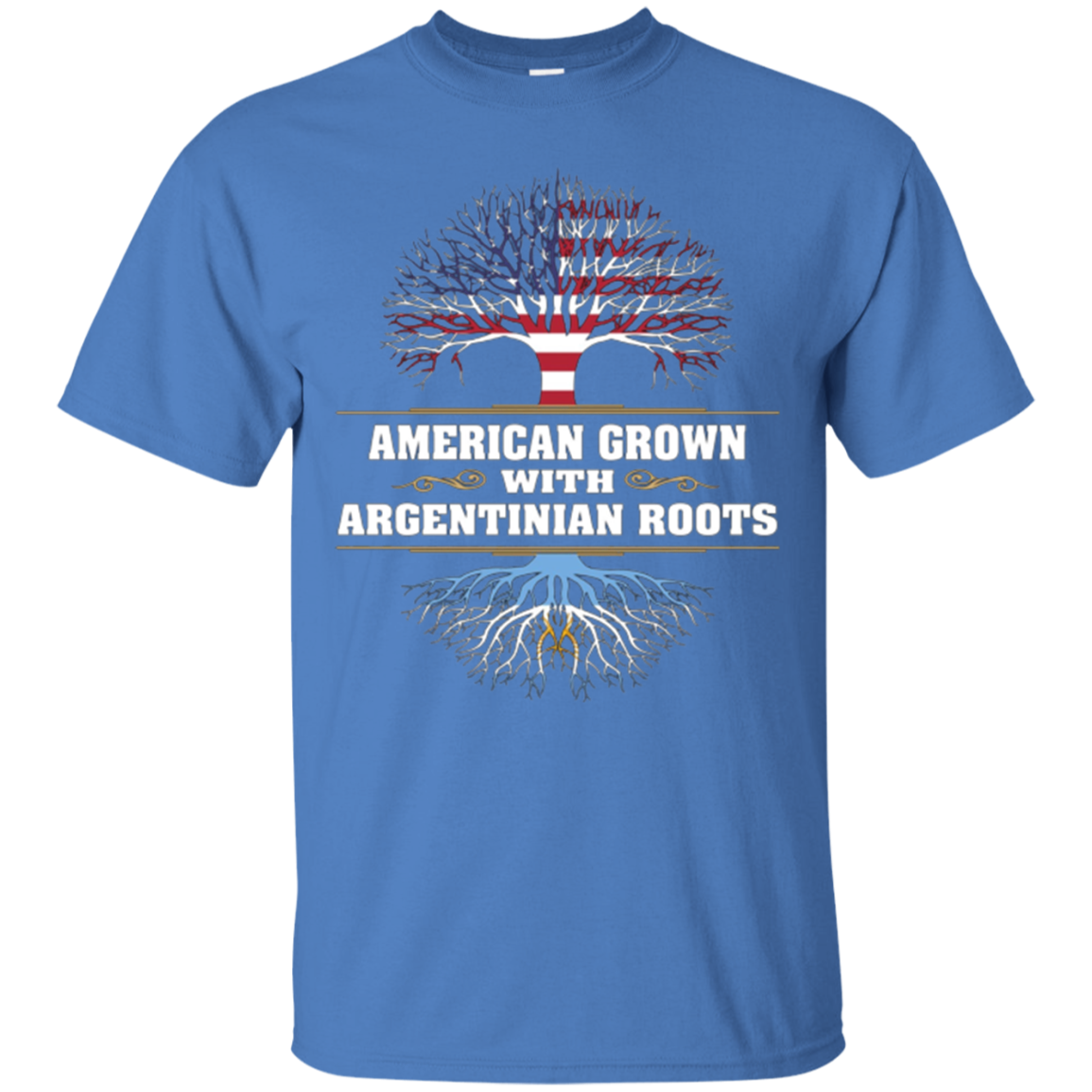 Américain de tee-shirt argentin racines argentines cultivées.