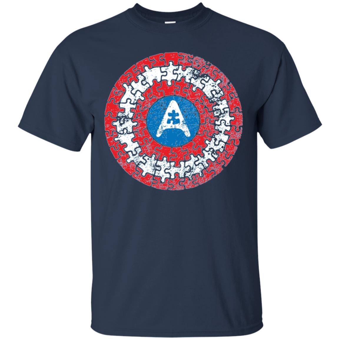 Autism Awareness Shirts Captain Autism Superhero Shield Tee