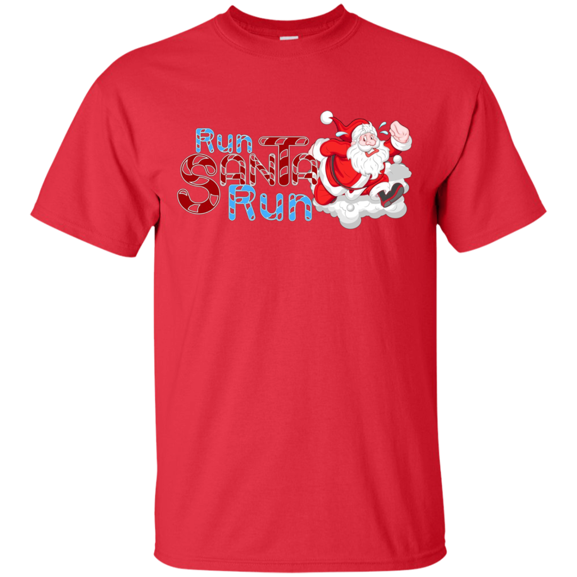 Santa Running Shirt-Funny Merry Christmas & Holiday T shirt