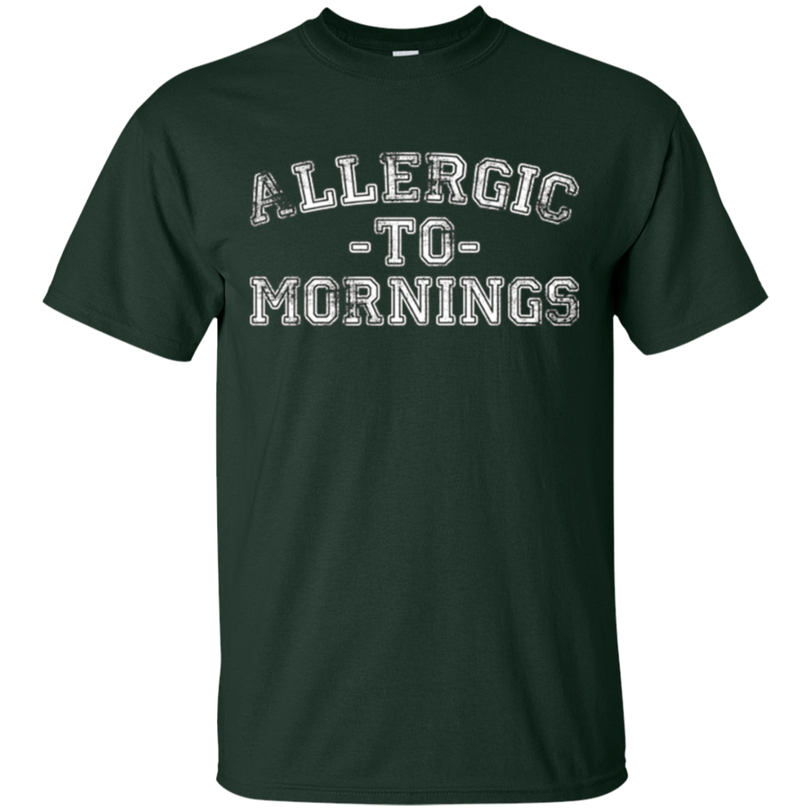 Allergic To Mornings T-Shirt - Funny Sleep Late Lovers Tee
